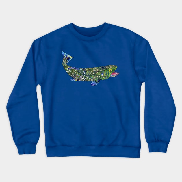 Rainbow Trout Crewneck Sweatshirt by Zodiart